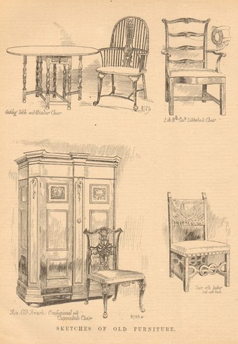 Furniture table windsor - table, chair