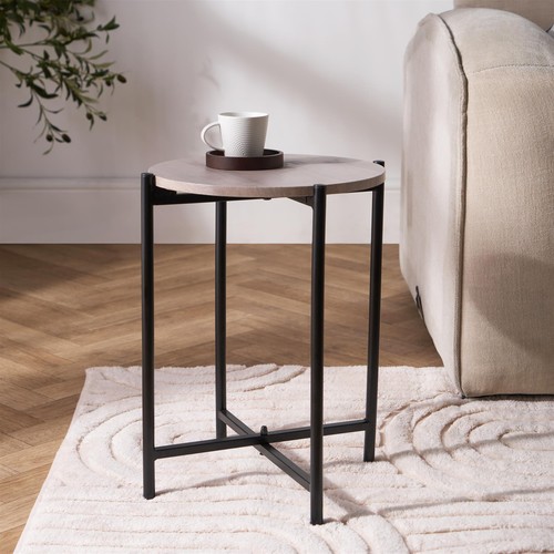 Ohs round side table coffee - side,