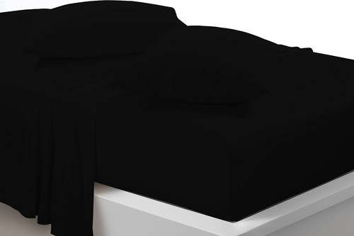 Plain dyed fitted flat sheet - fitted,,