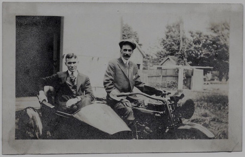 Old photo men - old, harley