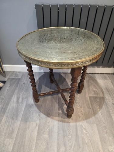 Brass tray table barley - brass,