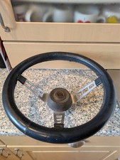 FORD ESCORT MK1 DEEP DISH LEATHER  SPRINGALEX STEERING WHEEL NO BOSS.