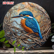 Metal kingfisher bird wall - metal,