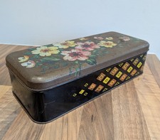 Vintage Floral Biscuit Tin Burtons Gold Medal Biscuits Kitchenalia Display Prop