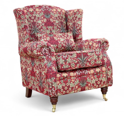 Red fabric floral - fabric,