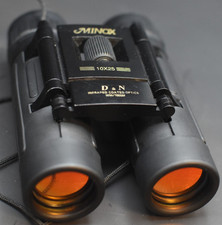 Minox 10x25 Compact Binoculars D&N Optics w/ Case & Manual Clear Optics