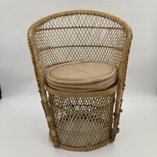 Vintage Wicker Doll Chair with