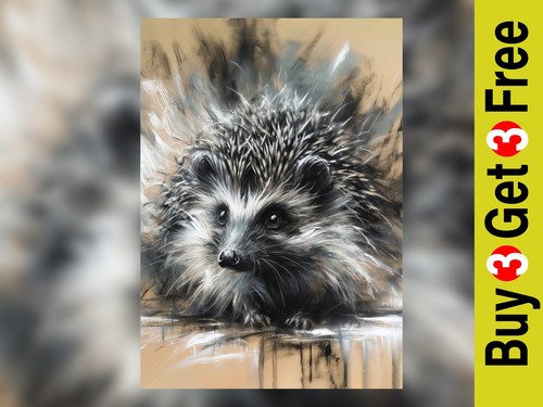 Hedgehog art print - art, x