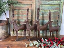 Vintage Reclaimed Hand Made Rusty Metal Deer Gazelle Garden Ornament  Sculpture