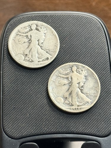 1918 walking liberty half - +d,