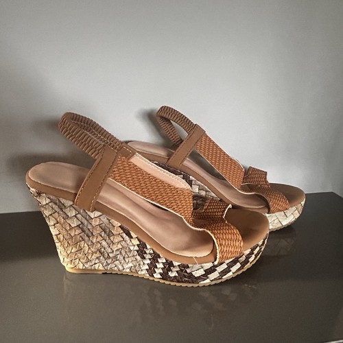 Open toe slingback wedge - toe,