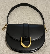 Charles and Keith Medium Sized Crossbody Handbag,  Saddle Bag- Black