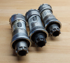 3 x 1990s Shimano Ultegra/105 Octalink (V1) cartridge bottom brackets, used, vgc
