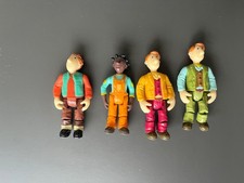 4 x corgi Little Red Tractor plastic figures. Stan, Nicola, Mr Jones