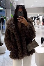 ZARA CHOCOLATE BROWN FAUX FUR