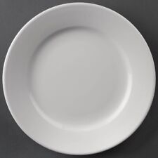 SECONDS - Large White Reusable Melamine Dinner Plates - 27cm 10.5"
