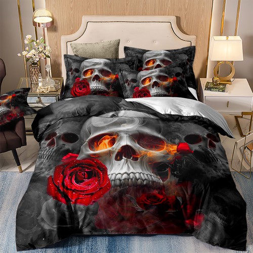 Skull duvet quilt cover - duvet, set