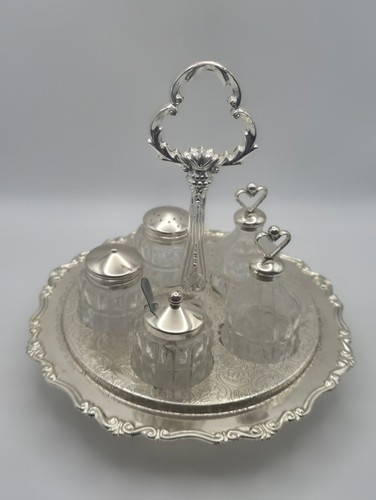 Vintage silver tone condiment - vintage,