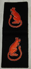WW2 UNCUT PAIR 7th ARMOURED DIVISION FORMATION SIGN PATCH BADGE WORLD WAR II