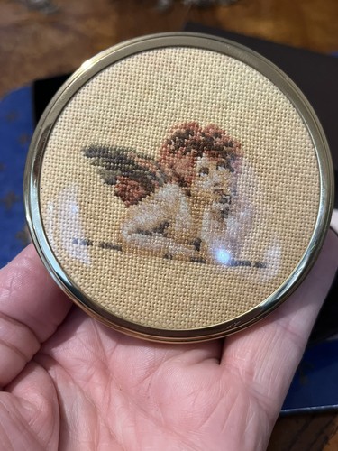 Vintage handbag mirror hand - vintage,