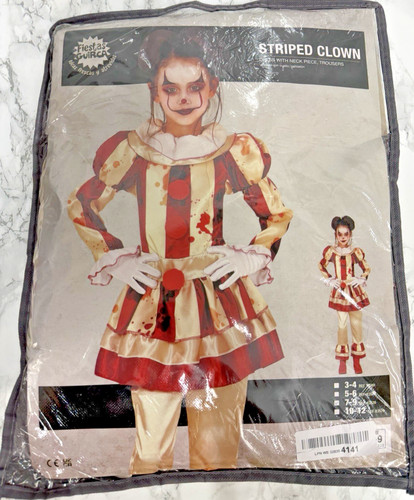 Kids scary striped clown - striped,