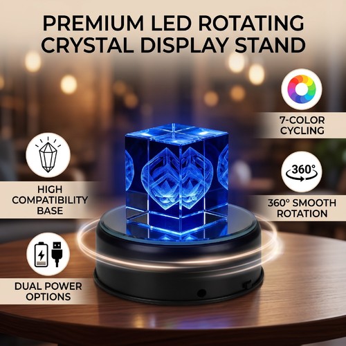 Crystal glass art display - crystal,