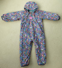 JoJo Maman Bebe SNOWSUIT 2-3Yr Waterproof Fleece Lined Splish Splash Puddle Suit
