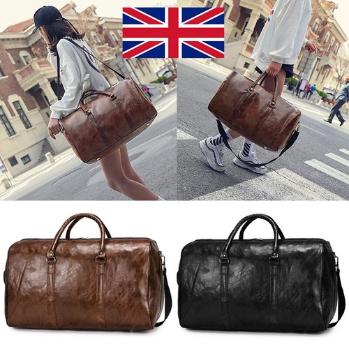 Men leather duffle gym - duffle, bag