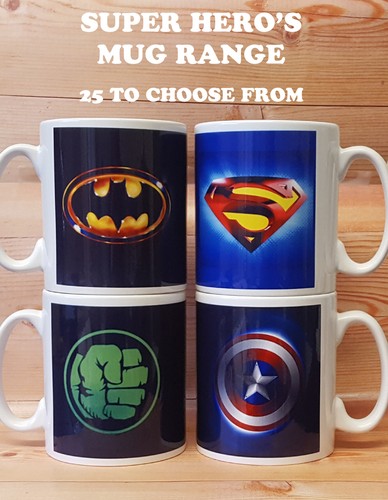 Super hero coffee mug range - super,