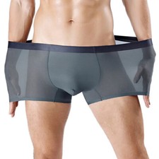 Men Ice Silk Boxers Sexy See