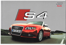 Audi S4 Cabriolet 2006 UK Market Sales Brochure A4 Convertible