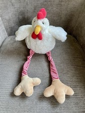 Waitrose Chicken Hen Soft Toy 35cm Striped Legs