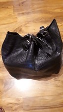 Russell & Bromley black croc leather bag 