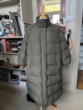 Khaki Per Una M&S oversized feather & Down Duvet coat 14 - 16