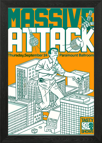 Massive attack poster framed - massive,