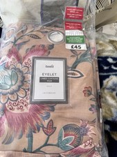 Dunelm Jacobean Eyelet Curtains , 1 Pair, 46 Inch x 54inch