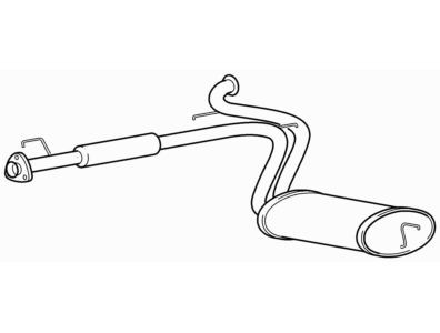 Rear exhaust silencer back box - rear,
