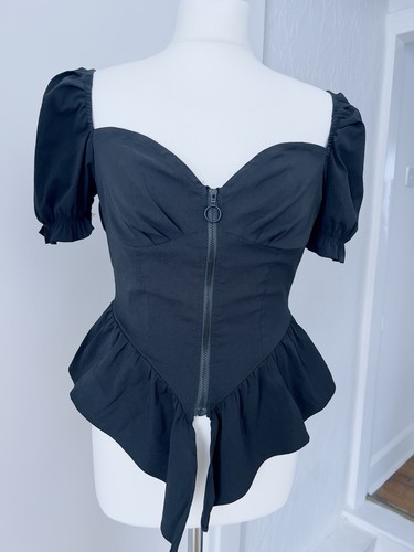 Plt black zip front puff - black,