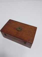 Vintage Wooden Box With Brass