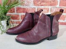 WHISTLES BURGUNDY ANKLE BOOTS
