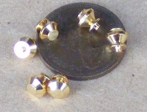 Dolls house brass door knobs - door,