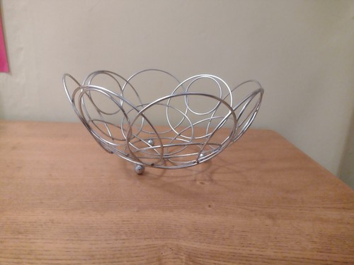 Chrome fruit bowl - fruit,
