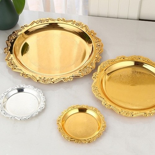Artisan metal tray for dessert - metal,