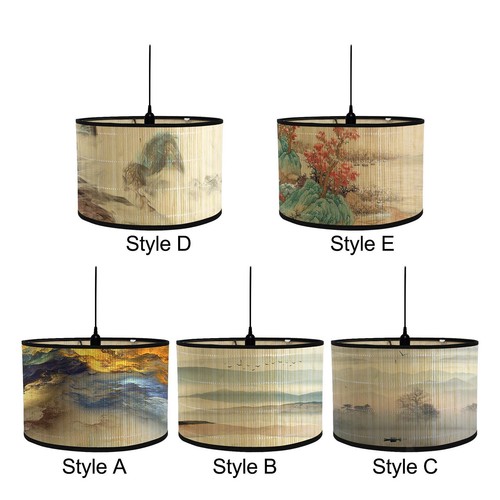 Bamboo drum lampshade for - drum,