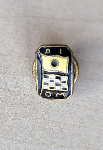Vintage enamel merchant - enamel, navy