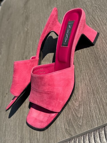 Next pink suede sandals - , size