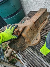 Extra Large Vintage Industrial Heavy Duty Vice