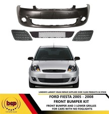 FORD FIESTA MK6 2005 - 2008 FRONT BUMPER KIT WITH GRILLES NOT ST OR ZETEC S