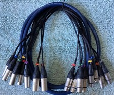 Audio Multicore Loom / XLR to XLR / Van Damme Cable / Neutrik / 8 Way / Tested