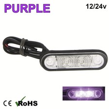 10 x PURPLE HELLA STYLE LED FLUSH FIT KELSA BAR MARKER LAMP LIGHT 12v 24v
